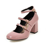 Niulatu 34-43 High Heels Women Dress Party Bridal Shoes Woman Platform Patent Leather Mary Janes Pumps Lady Shoes Brand 2025 DJSE