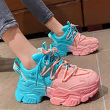 Niulatu Women 2025 Fashion Platform Shoes Basket Femme Vulcanize Shoes Womens Casual Female Trainers Dad Shoes Size 42 DJSE
