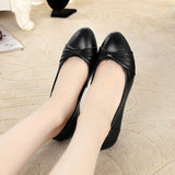 Niulatu Shoes Women Wedges Heels Patent Leather Black Shoes Work Ladies Shoes Fashion Designer Elegant Slip on Zapatos DJSE