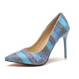 Niulatu 34-42 2025 Spell Color Women Pump High Heels Single Shoes Female Summer Patent Leather Wedding Party Woman Gladiator DJSE