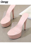 Niulatu sexy women's shoes waterproof platform Roman fish mouth lady super high heel slippers fashion casual sandals DJSE