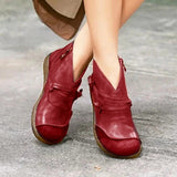 Niulatu Women Boots Snow Boots PU Ankle Spring Flat Shoes Woman Short Brown Botas with Fur 2025 Female Lace Up Botas Mujer DJSE