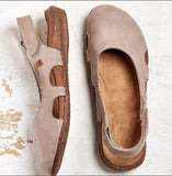 Niulatu Women Casual Wedges Sandals Summer Buckle Hot Gladiator Retro Non-slip Sandals Flock Ladies Party Office Shoes DJSE