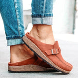 Niulatu Women Summer Slippers Spring Sandals Fashion Solid Buckle Women Flats Shoes Casual Beach Ladies Plus Size Summer Sandals DJSE