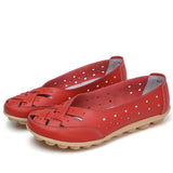 Niulatu Size 35-44 Summer Cut Out Women Genuine Leather Shoes Woman Ballet Flats Casual Sandals Women Loafers WSH2685 DJSE