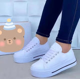 Niulatu Women Shoes 2025 Pattern Canvas Shoe Casual Women Sport Shoes Flat Lace-Up Adult Zapatillas Mujer Chaussure Femme DJSE