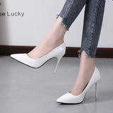 Niulatu Women Pumps High Heels Shoes Woman Stiletto Pointed Toe Female Sexy Party Shoes Office Lady Wedding Party Plus Size DJSE