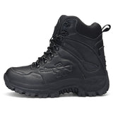 Niulatu Men's Military boot Combat Mens Chukka Ankle Boot Tactical Big Size Army Boot Male Shoes Safety Motocycle Boots DJSE