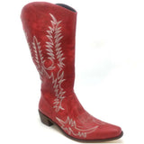 Niulatu Pointed Toe Cowgirls Chunky Heel Embroidery Mid Calf Boots For Women Fashion High Quality Casual Ladie Shoes DJSE