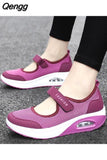 Niulatu Sneakers Women Fashion Mesh Breathable Casual Wedge Platform Hiking Shoes Female Tenis Feminino Zapatillas Mujer DJSE