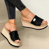 Niulatu Summer Women Wedge Sandals Premium Orthopedic Open Toe Sandals Vintage Anti-Slip Leather Casual Female Platform Retro Shoes DJSE