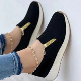 Niulatu Women's Casual Shoes Fashion Solid Color Platform Hemp Rope Flats Lightweight Comfortable Side Zip Loafers Zapatillas Mujer DJSE