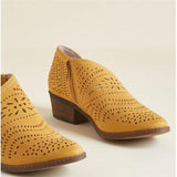 Niulatu 2012 Fashion Women Boots Spring Summer Block Low Heel Ladies Booties PU Leather Hollow Out Ankle Platform shoes DJSE