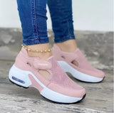 Niulatu Fashion Women Casual shoes Platform Solid Color Flats Ladies Shoes Casual Breathable Wedges Ladies Walking Sneakers DJSE