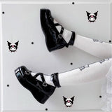Niulatu Brand Sweet Lovely Buckles Lolita Mary Janes Cosplay Black Gothic Pink Platform Med Heels Shoes Women Pumps Big Size 43 924 DJSE
