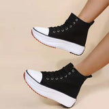 Niulatu Fashion High Canvas Sneakers Women Shoes Female Mesh Breathable Platform Vulcanized Shoes Casual Shoes Zapatos Mujer DJSE