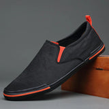 Niulatu Mens Canvas Shoes New Style Breathable Basic Slip-on Male Casual Sneakers Pedaling Lazy Summer Loafers for Mens789 DJSE