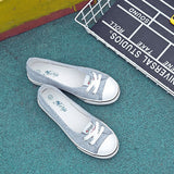 Niulatu Women Shoes Shoes Comfortable Shoes Slip-on Korean Tide Students Set Foot Flat Shoes Flat Heel Summer Round Toe Casual DJSE