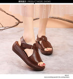 Niulatu Head Plus Size 35-40 Medium Heel Platform Sandals Women Wedding Shoes 2025 Summer Casual Wedges Sandals for Beach Office DJSE