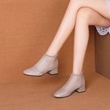 Niulatu Sandals for Women Summer New Chunky Heel Breathable Shoes Korean Style All-Matching Hollow Roman Mesh Boots Women DJSE