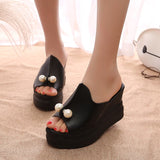 Niulatu Sexy Women Platform Sandals Summer Slippers Peep Toe Thick Heel Slippers Slides Ladies Wedges Shoes Zapatos Mujer DJSE