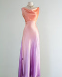 Niulatu Orange Purple Ombre A Line Satin Prom Dress Wedding Guest Dress HZ0113