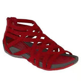 Niulatu and Summer Plus Size Ladies Sandals Breathable Adult Sports Black Fish Mouth Viscose Shoes Roman Women's Peep Toe DJSE