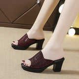 Niulatu Genuine Leather Summer Shoes Fashion Mother Outdoor Sandals Women Big Size 40-42 Cool Slippers DJSE