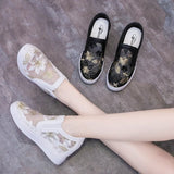 Niulatu Women 2025 Platform Wedges Shoes for Women Casual Shoes Summer Spring Slip-On Loafers White Black Wedge Heel Sneaker DJSE