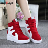 Niulatu red white Black pink Hidden Wedge Heels Casual Shoes tenis feminino High Top Shoes Trainers Women Zapatos Mujer 2025 DJSE