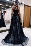 Niulatu One Shoulder Black Long Prom Dress With 3D HZ1007