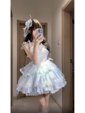 Niulatu Ball Gown Straps Neckline Short Tulle Birthday Dresses Birthday Outfits SD555