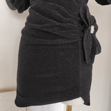Niulatu A line Off The Shoulder Black Party Dress Short Birthday Dresses With BEads SD356