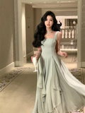 Niulatu French White Strap Skirt Elegant Square Neck Evening Dresses Fashion Party Dress HZ1007