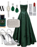 Niulatu Spaghetti Straps A-line Green Prom Dresses, Long Prom Dresses HZ0113