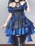 Niulatu Ball Gown High Neckline Short Royal Blue Birthday Dresses Birthday Outfits SD554