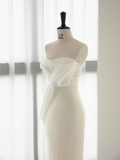 Niulatu Mermaid Sweetheart White Satin Wedding Dresses HZ1110