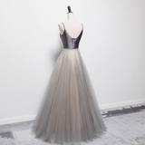 Niulatu A line Sleeveless Tulle Prom Dress HZ1110