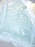 Niulatu Gown Short Sleeves Tulle Light Sky Blue Long Prom Dresses HZ1110