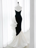 Niulatu Mermaid Strapless Sequin Long Prom Dresses HZ1110