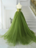 Niulatu Green Tulle Long Prom Gown HZ1110