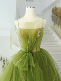 Niulatu Green Tulle Long Prom Gown HZ1110