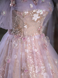 Niulatu Gown Sweetheart Neck Tulle Lace Purple Long Sweet 16 Dresses HZ1110