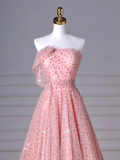 Niulatu Pink Tulle Long Prom Dress HZ1110