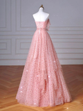 Niulatu Pink Tulle Long Prom Dress HZ1110