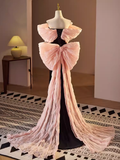 Niulatu Mermaid Long Pink Prom Dress HZ1110