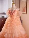 Niulatu Ball Gown Short Sleeves Ruffles Sweet 16 Dresses HZ1110