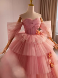 Niulatu Ball Gown Sweetheart Pink Tulle Sweet 16 Dresses HZ1110