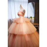 Niulatu Ball Gown Strapless Tulle Pink Sweet 16 Dresses HZ1110