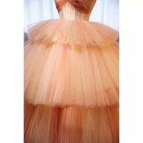 Niulatu Ball Gown Strapless Tulle Pink Sweet 16 Dresses HZ1110
